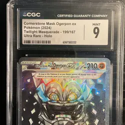 CGC 9 Pokemon Twilight Masquerade Cornerstone Mask Ogerpon EX 199/167 Ultra Rare - Image 2