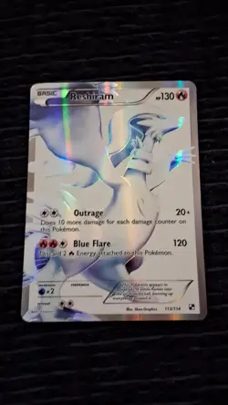POKEMON TCG Reshiram (113 Full Art) 113/114 Black & White Holo - MP - Image 2