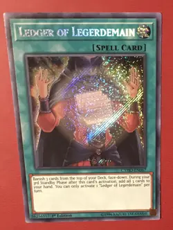 Yu-Gi-Oh! LEDGER OF LEGERDEMAIN CYHO-EN067 SECRET RARE. 1st Ed 1996 - Image 3