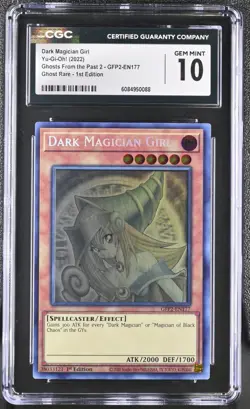 Yugioh CGC 10 Dark Magician Girl GFP2-EN177 Ghost Rare 1st Edition *0088 - Image 1