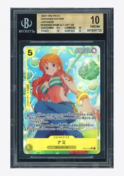 One Piece BGS 10 PRISTINE Nami SR Alternate Art 2025 EB03-053 EB03 Japanese - Image 1