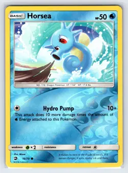 Horsea 16/70 S&M Dragon Majesty Pokemon Card Reverse Holo Common - Nm/Vlp - Image 1