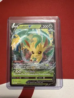 Leafeon V - 007/203 - Pokemon Evolving Skies Sword & Shield Ultra Rare Card NM - Image 1