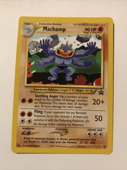 Machamp - 43 - Pokemon Wizards Black Star Promo Card NM - Image 1