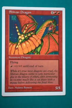 Shivan Dragon - MTG - 5th Edition - Lightly Played - Magic the Gathering(2) - Image 1
