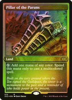 MTG Double Masters 2022 Pillar Of The Paruns x1 Foil Etched Rare Land NM/M - Image 1