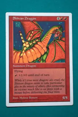 Shivan Dragon - MTG - 5th Edition - Moderately Played - Magic the Gathering(1) - Image 1