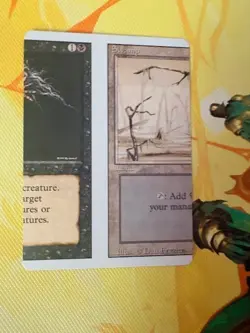 NFC miscut Revised Swamp/Terror Magic the Gathering - Image 1