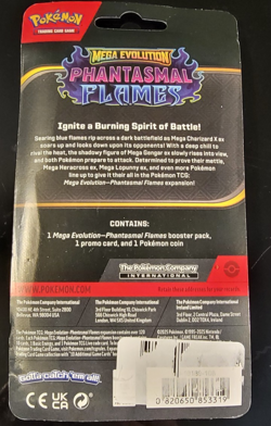 Pokemon Mega Evolution Phantasmal Flames Booster Pack Promo - Image 2