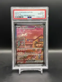 2023 POKEMON SVP EN-SV BLACK STAR PROMO 151 ULTRA-PREM COLL #053 MEW EX PSA 10 - Image 1