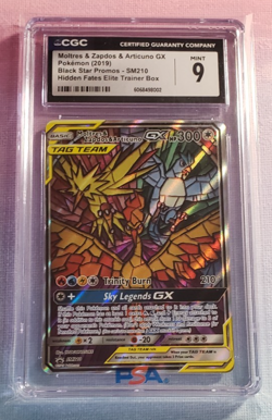 2019 Pokemon TCG Black Star Moltres Zapdos Articuno GX SM210 CGC 9 - Image 1