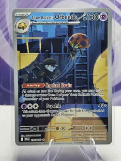 Team Rocket’s Orbeetle 198/182 Illustration Rare Pokemon Destined Rivals NM - Image 1