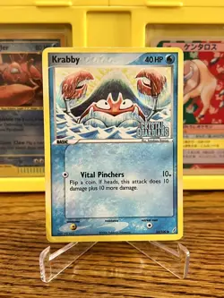 Pokemon TCG EX Crystal Guardians Krabby 54/100 Reverse Holo STAMPED HP KOMIYA - Image 1
