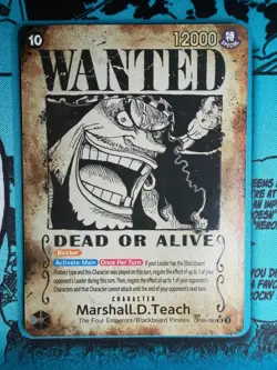 One Piece TCG-Marshall. D. Teach OP09-093 SP Wanted Poster-NM - Image 1