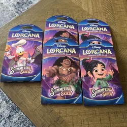 Disney Lorcana TCG - Shimmering Skies Sleeved Booster Packs, Lot of 5 Donald - Image 1