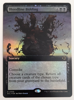 Bloodline Bidding (0359) Extended Art, Lorwyn Eclipsed ECL, Magic MtG, Foil NM! - Image 1