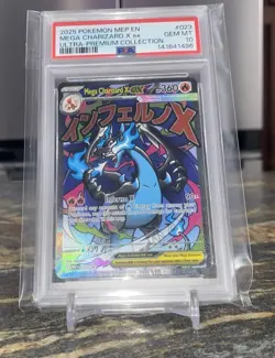 PSA 10 2025 Pokemon #023 Mega Charizard X Ex UPC Black Star Promo GEM MT - Image 1