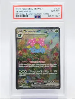 VENUSAUR EX 2023 POKEMON S&V 151 SPECIAL ILLUSTRATION RARE 198/165 PSA 8 Q0004 - Image 1