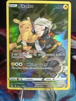 TCG Pokemon Pikachu TG05/TG30 Lost Origin Trainer Gallery Holo Near Mint/Mint - Image 3