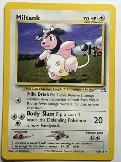Miltank Neo Genesis 041/111 MP-HP Pokemon Card - Image 1
