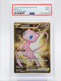 MEW EX 2023 POKEMON SCARLET & VIOLET 151 HYPER RARE 205/165 PSA 9 Q0004 - Image 1