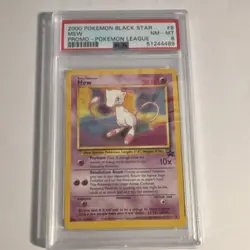 Pokemon Mew #8 Black Star Promo League PSA 8 Regular Finish 2000 English - Image 1
