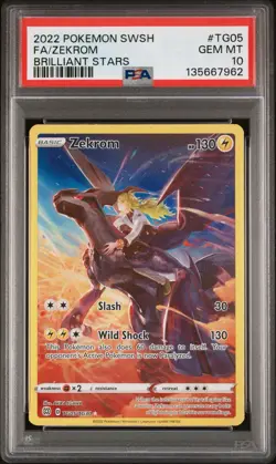 Pokemon PSA 10! Zekrom Holo Ultra Rare Card TG05/TG30 - Very Rare Gem Mint!! - Image 1