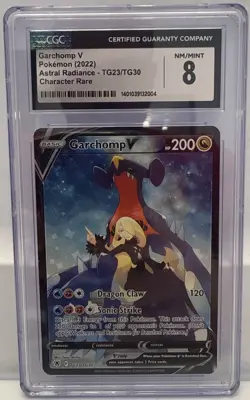 Pokemon 2022 Astral Radiance Garchomp V Trainer Gallery Holo TG23/TG30 CGC 8 NM - Image 1