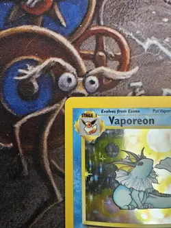 Vintage Pokemon Jungle TCG Rare Holo Cards Electrode Vaporeon Lot Of 2 - Image 3
