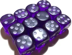 Pokemon Dice Set - D6 - Shadow Rider Calyrex - Purple - x12 Transparent - Image 1