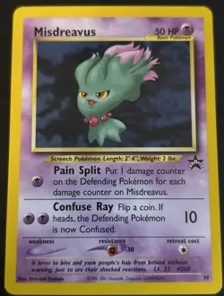 Pokemon TCG Misdreavus 39/53 Wotc Promo Black Star NM - Image 1