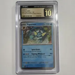 Pokemon Vaporeon 168 Cosmos Holo Sv: Scarlet & Violet Promo CGC Pristine 10 - Image 1