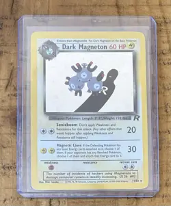 Pokemon TCG Dark Magneton #11/82 Holo 1999-2000 Vintage - Image 1