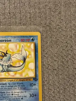 Pokemon TCG Vaporeon 28/64 Jungle Set Non-Holo Rare, Unlimited LP Condition - Image 3