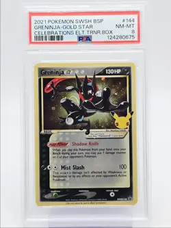 GRENINJA 2021 POKEMON SWSH BSP CELEBRATIONS #SWSH144 PSA 8 Q0004 - Image 1