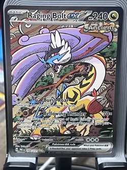 Pokemon TCG Raging Bolt EX Prismatic Evolutions Holo Card 166/131 NM Near Mint - Image 1