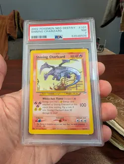 Pokemon Neo Destiny 2002 Shining Charizard #107 PSA NM 7 - Image 1