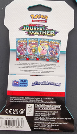 Lot of 5 Pokemon Journey Together Scarlet & Violet Sleeved Booster Packs - Image 5