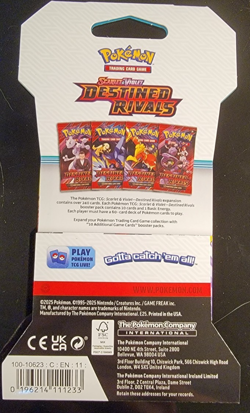 ONE Pokemon Destined Rivals Sleeved Booster Pack | Random Art - Image 2