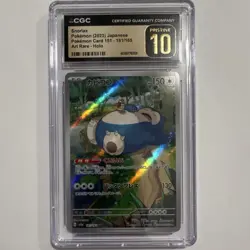 Pokemon Snorlax 181/165 Sv2a Card 151 Art Rare Holo Japanese 2023 CGC 10 - Image 1