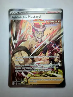 Pokemon Single Strike Style Mustard TG28/TG30 Brilliant Stars Holo Ultra Rare - Image 1