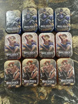 One Piece 12x Mini Tin Pack Set VOL. 2 English Case Quantity Factory Sealed A - Image 1
