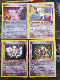 Pokemon Mew Mewtwo Lot Of 4 Holo / Promo Rare 4 Cards TCG - Image 1
