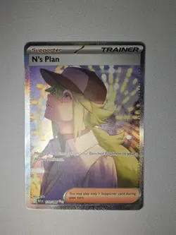 N's Plan 170/086 BLK EN: Full Art Foil Rare Trainer Pokemon TCG Card - Image 1