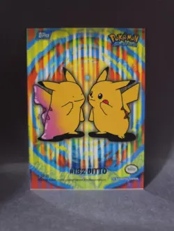 Pokemon Pikachu Ditto #132 Topps 6 Of 10 Stick-On-Card 2000 - Image 1