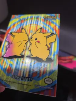 Pokemon Pikachu Ditto #132 Topps 6 Of 10 Stick-On-Card 2000 - Image 3