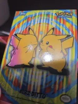 Pokemon Pikachu Ditto #132 Topps 6 Of 10 Stick-On-Card 2000 - Image 4