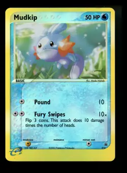 Mudkip 010 Black Star Promo 2003 Reverse Holo e-Series Pokemon Card TCG - Image 1