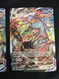Pokemon TCG Umbreon VMAX Holo Ultra Rare Card Evolving Skies 095/203 (2 cards) - Image 3