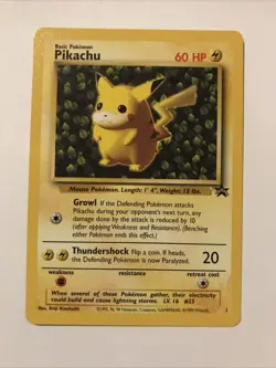 Pokemon "Ivy" PIKACHU Card BLACK STAR PROMO Set #1 Wizard of the Coast League NM - Image 1